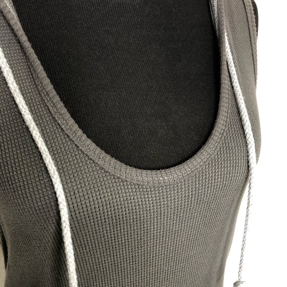 R&R Surplus charcoal gray hooded thermal tank maxi dress size Medium NWT - Picture 7 of 16